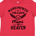 thumbnail image 4 of Inktastic Handpicked for Earth By My Mimi in Heaven with Angel Wings Boys or Girls Toddler T-Shirt, 4 of 5
