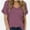 Burgundy, variant on Womens V-Neck Shirts with Front Pocket Decoration Short Sleeve Solid Casual Loose Fit Trendy T-Shirt