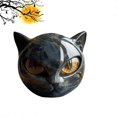 thumbnail image 1 of Black Cat Stone Sculpture – Elegant Home Décor & Gift, 1 of 5