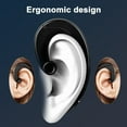 thumbnail image 5 of Wireless Earbuds,Very Light Small Ear-hook Headphones,Noise Cancelling Earpieces Earhook with Microphon,Non in-Ear Bluetooth Earbuds for Running(Black), 5 of 8