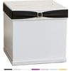 Merry Expressions White Gift Card Box with 7 Colored Ribbons, Large 10" x 10" x 10"