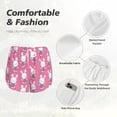 thumbnail image 6 of Lsque Rabbit Holding Flowers Printed Women's Running Shorts with Liner Pockets,Elastic Quick Dry Workout Athletic Gym Yoga Shorts,Womens High Waist Shorts-XX-Large, 6 of 9