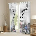 thumbnail image 3 of Antler Blackout Curtains Elk Deer Curtains & Drapes,Reindeer Moose Deerhorn Window Curtains Jungle Flowers Rainbow Boho Floral Country Farmhouse Style Vintage Rustic Home Decor, 3 of 6