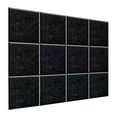 thumbnail image 1 of 12 paneles acústicos insonorizados para pared, diseño cuadrado autoadhesivo único. negro pegajoso, 1 of 9