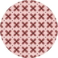 thumbnail image 1 of Ahgly Company Machine Washable Indoor Round Transitional Light Rose Pink Area Rugs, 6' Round, 1 of 7