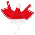 thumbnail image 4 of WEUVEB Ensemble Chapeau et Foulard Rouges pour Animaux de Compagnie, Matériau en Polaire Douce, Vêtements Décoratifs pour Chien Chat Cosplay, 4 of 8