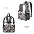 thumbnail image 2 of SEANATIVE Middle School Clear Backpack Kids Transparent Bookbag See Through Daypack Heavy Duty PVC Schoolbag School Accessory for Boys Girls Teens, Leopard Bow Print Gray, 2 of 7
