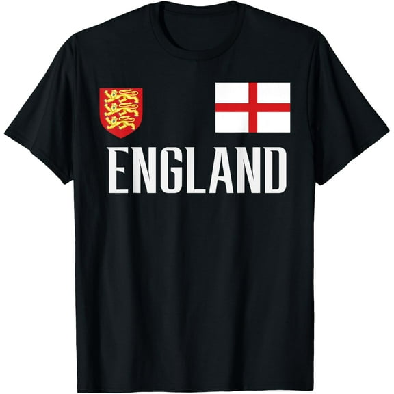 England Flag English Football Soccer Fan Men Women Kids T-Shirt