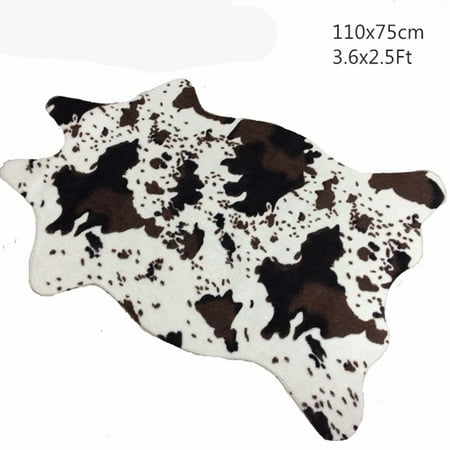 Cow Print Rug 3.6x2.5 Feet faux Cow Hide Rug Animal Printed Carpet for Home Decorating