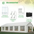 thumbnail image 6 of LZBEITEM 20' x 32' Large Heavy Duty Outdoor Canopy Party Tent & Carport, Heavy Duty Outdoor Wedding Gazebo with 4 Sand Bags, Event Shelter Canopy for Outdoor Event, Wedding, Birthday Party, White, 6 of 15