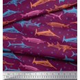 thumbnail image 2 of Soimoi Polyester Crepe Fabric Bubbles & Fish Ocean Print Sewing Fabric Yard 42 Inch Wide, 2 of 2