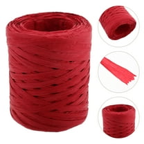 WRITWAA 1 Roll Red Raffia Paper String Natural Touch for Wrapping, Crafts, Floral Arrangements, and Packaging Supplies