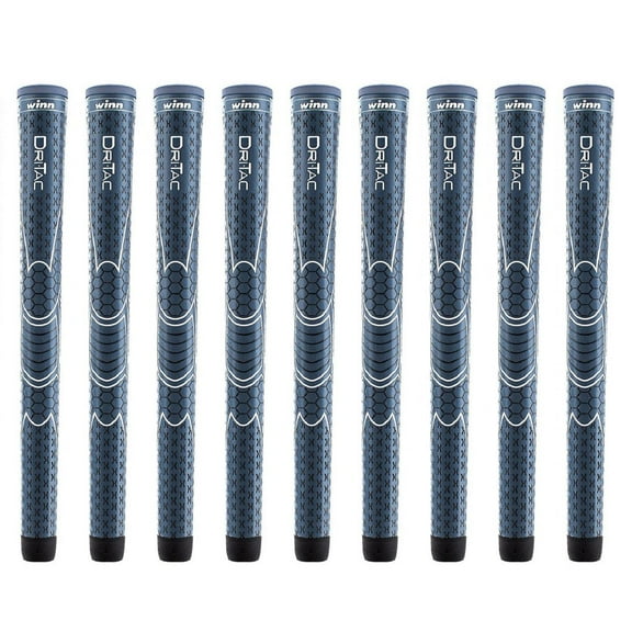Winn Dri-Tac Midsize ( 1/16") Navy Blue - 9 Piece Golf Grip Bundle