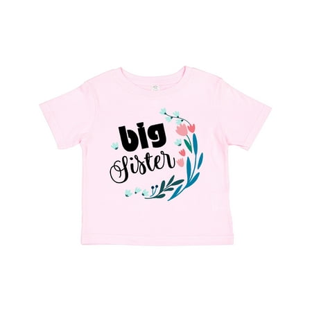 

Inktastic Big Sister Announcement Flowers Gift Toddler Toddler Girl T-Shirt