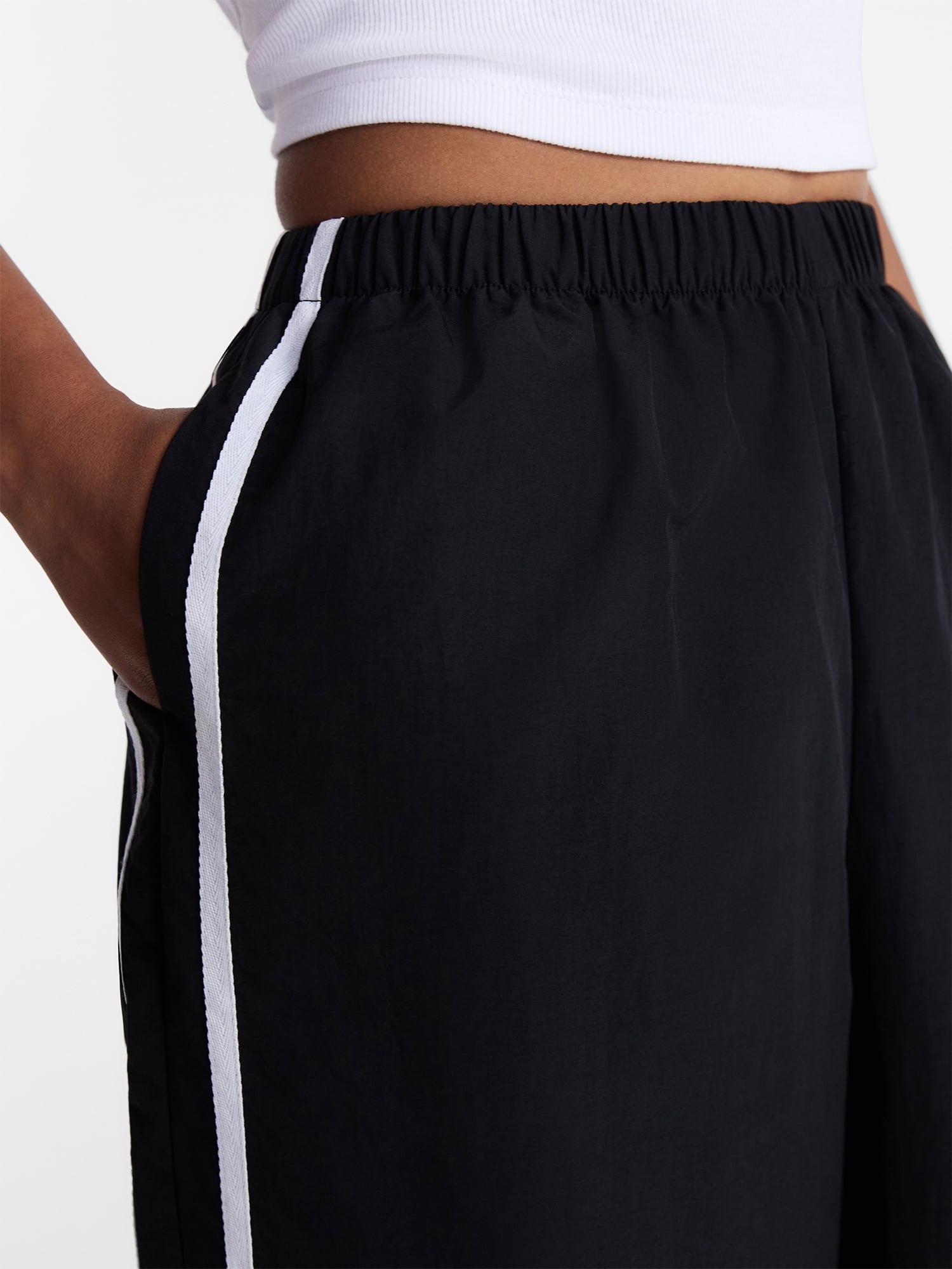 No Boundaries Nylon Game Day Track Pants, 30.5'' Inseam, Women's XXS-XXL