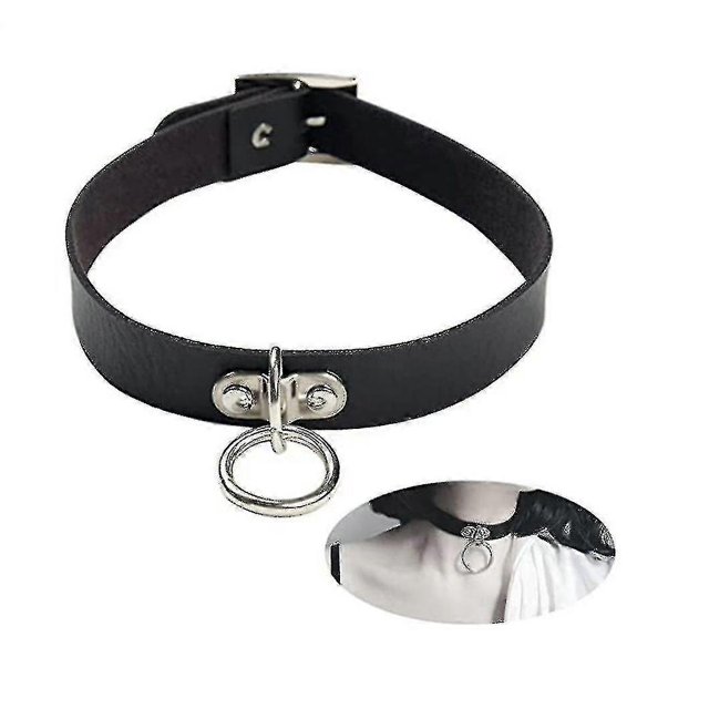 Punk Rock Necklace Pu Leather Choker For Girls Lady Stylish Accessory