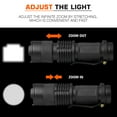 thumbnail image 6 of Flashlight,DFITO 4PCS Tactical Torch, IPX6 Waterproof Torch, Super Bright LED, Scalable, Pocket Size Small LED Torch Suitable for Hiking/Camping/Emergency, Black, ZJ08, 6 of 12