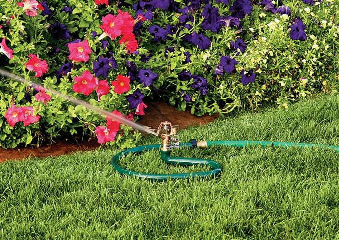 Orbit Brass Impulse Impact Sprinkler Head on Metal Ring, Lawn Sprinklers - 58109