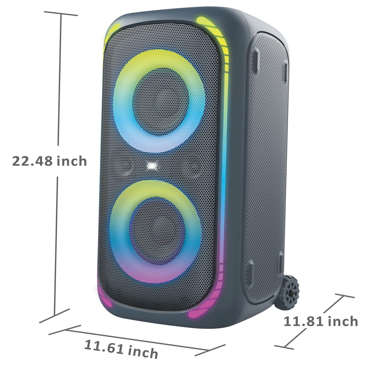 Haut-parleur de fête sans fil Bluetooth avec éclairage multicolore à DEL onn. 12 Heures de lecture