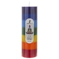 thumbnail image 4 of Mega Candles Unscented Multi Color Chakra Round Pillar Candle, Hand Poured Premium Wax Candles 3 Inch x 9 Inch, Cotton Wick, Promotes Positive Energy, Aids Meditation, Relaxation & More, 4 of 4