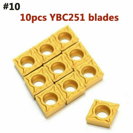 

10pcs 40 Types CNC Carbide Tips Inserts Blade Cutter Lathe Turning Tool + Box TU