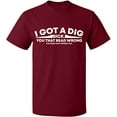 thumbnail image 2 of OXI T-Shirt - I Got Dig Bick, Basic Casual T-Shirt for Men's and Women Fleece T-Shirt Short Sleeve - Dark Heather Large, 2 of 3