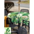 thumbnail image 4 of St. Patrick's Day Outdoor Tablecloth - 54x54 Inch Square Dining Table Cover, Green Shamrock Gnomes Watering Can Plants Waterproof Outdoor Table Cloth with Umbrella Hole & Zipper for Picnic/Patio, 4 of 7