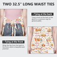 thumbnail image 6 of Fall Pumpkins Leaves Pattern Apron-Garden Aprons for Women with Pockets-Cotton Linen Waterproof Kitchen Cooking Gardening Aprons Adjustable for Kitchen,Cooking,BBQ and Salon 33"x27", 6 of 7