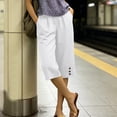 thumbnail image 4 of Luvrsol Capris for Women Wide Leg Capri Pants Buttery Soft Stretch Casual Lounge Cropped Trousers S-2XL, 4 of 9