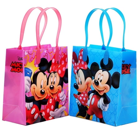 Mickey and Minnie Mouse 12 Party Favor Reusable Goodie Small Gift Bags - www.cinemas93.org
