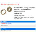thumbnail image 2 of Rear Outer Wheel Bearing - Compatible with 1995 - 1997 Ford Windstar 1996, 2 of 2