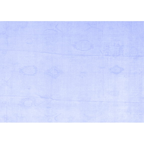 Ahgly Company Machine Washable Indoor Rectangle Oriental Blue Traditional Area Rugs, 5' x 7'