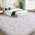 thumbnail image 2 of Janvonne 9x12 Red Fluffy Shag Area Rug, Ultra Soft Plush Fuzzy Shaggy Carpet for Living Room Bedroom, Non-Slip Floor Rug for Kids Girls Room Nursery, Cozy Indoor Home Decor, 2 of 8