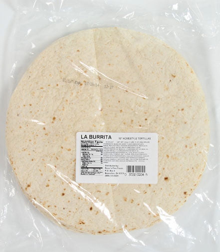 La Burrita Burrito Flour Tortilla 10", 10 Count