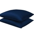 thumbnail image 6 of Ntbay 2 Pack Satin Toddler Pillowcases, Soft and Cool Travel Pillow Covers with Hidden Zipper Closure, 13" x 18", Navy Blue, 6 of 6