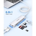 thumbnail image 3 of LENTION 3.3FT USB C Hub with HDMI,2 USB 3.0,Card Reader,Data/Charging Multiport Adapter for Laptop Docking Station Compatible MacBook,Windows,Chrome(C37,Silver), 3 of 14