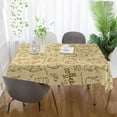 thumbnail image 5 of SKYSONIC 54"x72" Square Tablecloth with Coffee Icons Vector Prints, Anti-Wrinkle and Smooth Table Cloth for Kitchen/Home Wedding Party Decoration, 5 of 7