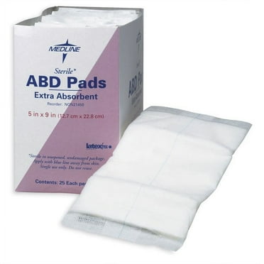 Medline NON21450 Sterile Abdominal Pads (Box of 25)