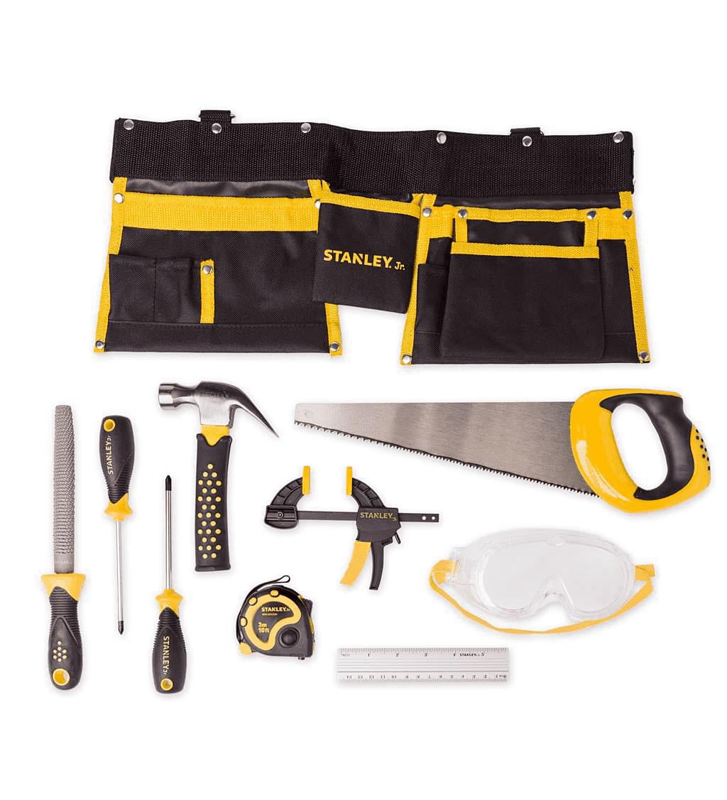 Stanley Jr. Tool Belt Pouch - Kids Sized Toolbelt Fits Real Construction  Tools for Pretend Play or Building and Woodworking Activities