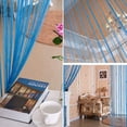 thumbnail image 5 of Gustave 39"x78" Crystal Beaded Tassel Curtain, Partition Door Curtain Beaded String Curtain, Door Screen Panel Home Decor Crystal Tassel Screen (Blue), 5 of 8