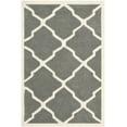 thumbnail image 2 of SAFAVIEH Chatham Franklin Geometric Wool Area Rug, Dark Gray/Ivory, 3' x 5', 2 of 8