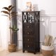 thumbnail image 1 of Cómoda de madera maciza, mueble de almacenamiento, tipo cajonera para dormitorio, mueble retro americano contra la pared, mueble lateral para sala de estar, 1 of 4