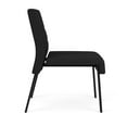 thumbnail image 3 of Waterfall Reception Waiting Room Armless Guest Chair / Black Steel / Black, 3 of 5