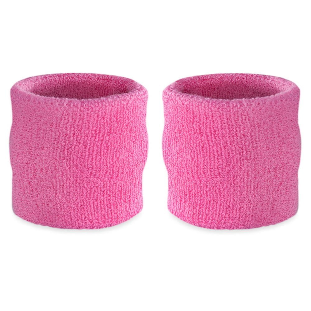 Suddora Wrist Sweatbands Athletic Cotton Terry Cloth Wristband Pair