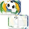 Soccer Ball Thank You Postcards - 4 x 6 Soccer Postcards 40 Cards Per Pack - B17127