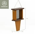 thumbnail image 3 of Outdoor Leisure Products Traditional Plastic Bird Feeder with Tail Prop in Brown, 3 of 7