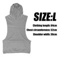 thumbnail image 2 of Camiseta sin mangas con capucha para entrenamiento de Hukapapa para hombre, camiseta sin mangas con corte de músculos para culturismo, sudadera con capucha para gimnasio, azul real y gris, 2 of 5