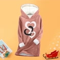thumbnail image 2 of AOOCHASLIY Christmas Tops Weatshirt For Women Winter Warm Lined Fleece Tops Thick Warm Long Sleeve Pullover, 2 of 6