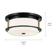 thumbnail image 2 of 52595BKCPZ Kichler Lighting Brit - 2 Light Flush Mount-5.25 Inches Tall and 12 Inches Wide-Black/Champagne Bronze Finish, 2 of 3