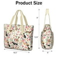 thumbnail image 3 of Tote Bag for Women - Chihuahua and Flower Shoulder Bag - Large Utility Work Duffle Bag with Zipper Handbag for Travel, Work, Sprots, 3 of 5